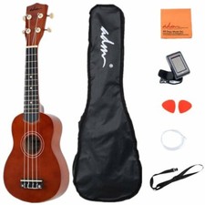 ADM Ukulele 21" Soprano Wood Economic Starter Pack Incl. Gig bag, Tuner, Picks
