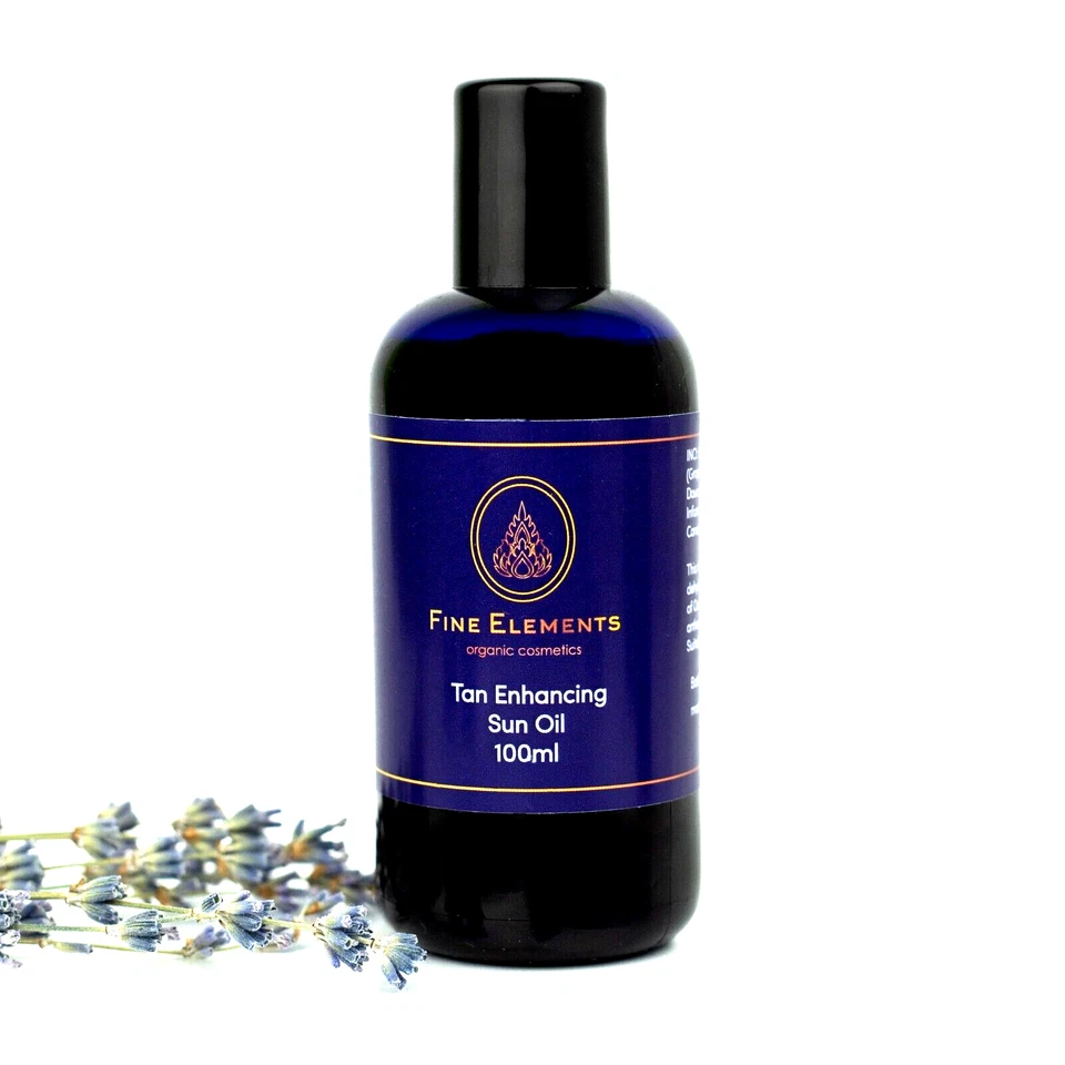 FINE ELEMENTS Sun Tan Oil 100ml. Tan Enhancer. Accelerator with natural extracts- Organic