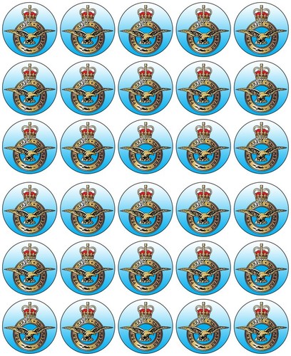 Royal Air Force Cupcake Toppers Edible Icing Wafer Decor Bday Party RAF Military - 第 1/10 張圖片