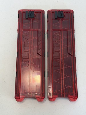 Lot of 2 Nerf Ultra Speed Dart Gun Magazines Clips 12 Replacement Attachment