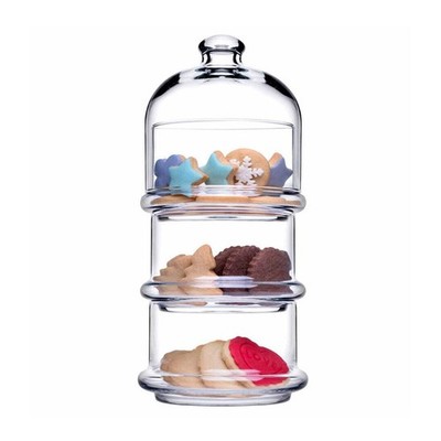 Pasabahce Servierschalen mit Haube 230 ml   3er Set Glasschalen | HELDENA