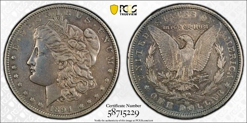 1894 O Morgan Silver Dollar PCGS Extremely Fine Genuine Cleaned Includes Holder