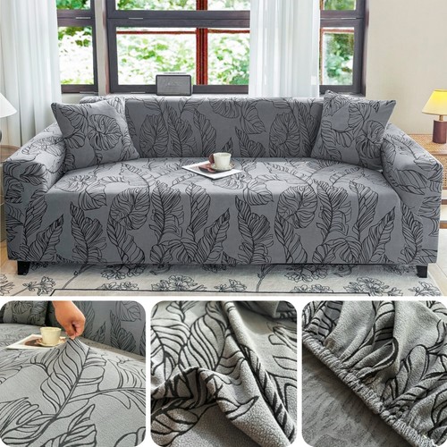 Couch Covers Jacquard Stretch Fit Lounge Sofa Slip Cover 1/2/3/4 Seater Washable - Picture 24 of 28