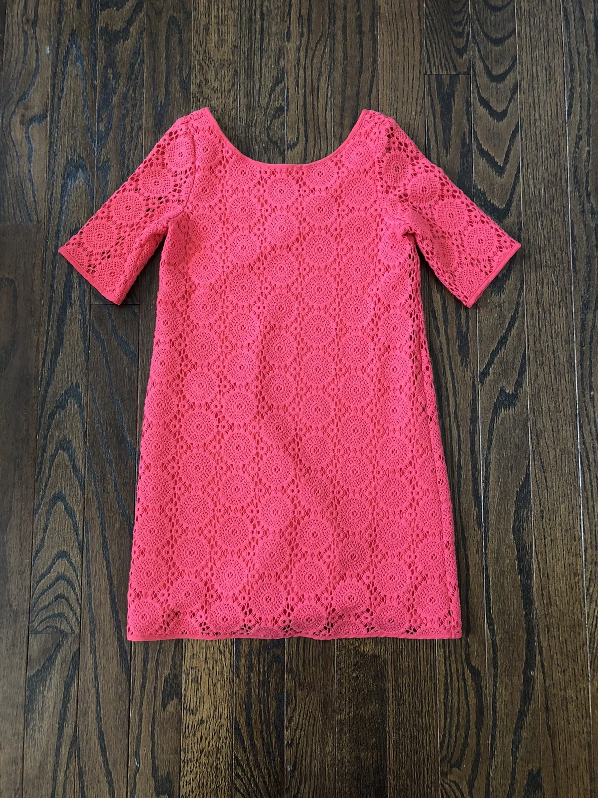 Lilly Pulitzer Girls M (6-7) Little Topanga Dress in Breakers Lace Pucker Pink