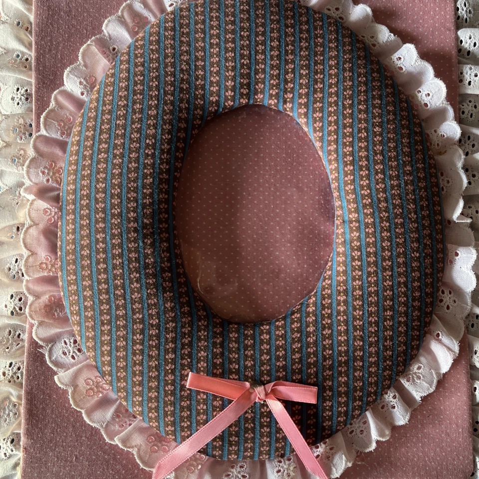 Vtg 80's Pink Fabric Ruffles Lace Photo Album Scrapbook Cottage Lace Binder Baby - Image 3 of 4