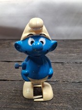 Vintage Peyo Smurf Toy 1980 Wind Up by Wallace Berrie and Company Works