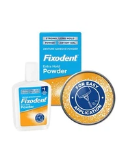 2 Pack Fixodent Extra Hold Denture Adhesive Powder, 2.7 oz