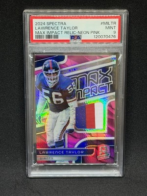 2024 Spectra Max Impact Lawrence Taylor #MI-LTR Neon Pink Prizm /15 PSA 9 POP 1