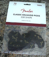 FENDER CLASSIC SHELL CELLULOID 358 TEARDROP THIN GUITAR PICKS 72PCS 1980358100