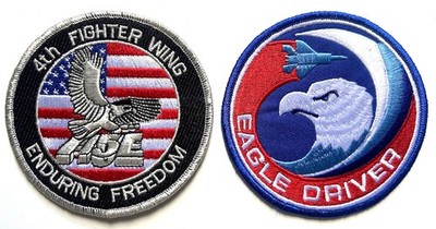 F-15E Strike Eagle Driver 4th Fighter Wing Seymour Johnson AFB 2 Patches