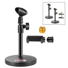5 Core Mic Stand 3 in 1 Adjustable Desktop Table Microphone Stands w Phone Clamp