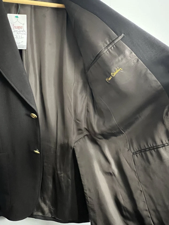 Men’s Blazer Size 37L Pierre Cardin Gold Button Suit Jacket - Image 4 of 4