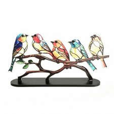 Birds on Branch Tabletop Decoration Easy to Display for Bookshelf, Office