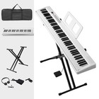 Glarry 88-Key Folding Electric Piano With Stand for Beginner Student With Bag