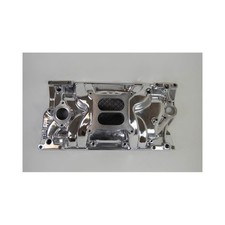 Rpc Intake Manifold R1107pol Polished Aluminum For 262-400 Sbc Wvortec Heads