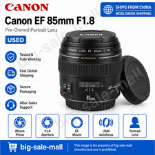 Canon EF 85mm f/1.8 USM Telephoto Portrait Lens - Tested, Clean Glass