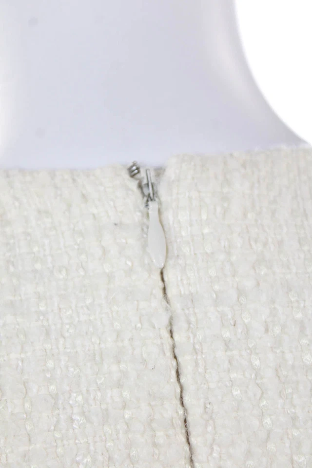 Alexander Wang Women Fit & Flare White Knee-Length High Neck Dress Size 4 - Image 4 of 4