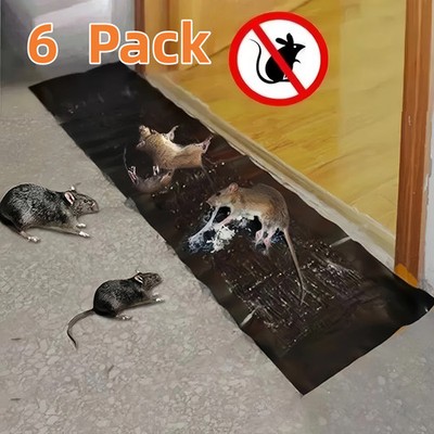 Rodent Catcher Rat Board indoor Super Sticky Large Mice Mouse Glue Traps 6 Pack