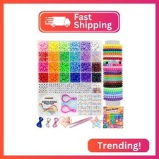 LIS HEGENSA Pony Beads Bulk,Kandi Beads for Necklace Jewelry Making Hair Braidin