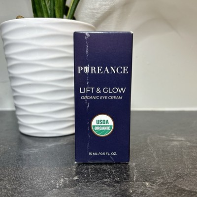 Pureance EVEN GLOW Organic Eye Cream .5 oz 15 ml SEALED