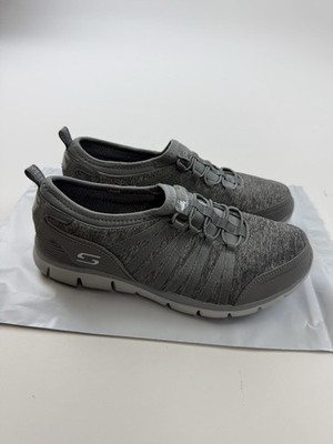 Skechers Shoes Womens Size 8 Gray Slip On Memory Foam Walking Sneakers SN 22602