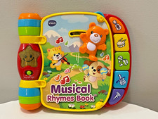 Vtech Musical Rhyme Book Light Up Educational Learning WORKS GREAT
