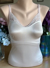 RUBY RIBBON Size 36 Lace Neckline Cami Adjustable Straps Molded Camisole