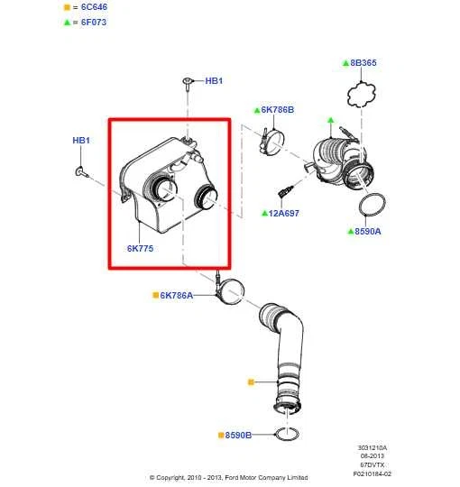 Intercooler de motor Ford F350 Super Duty 11-16 6,7 L enfriador de aire de carga BC3Z6K775B Foto 2 de 4