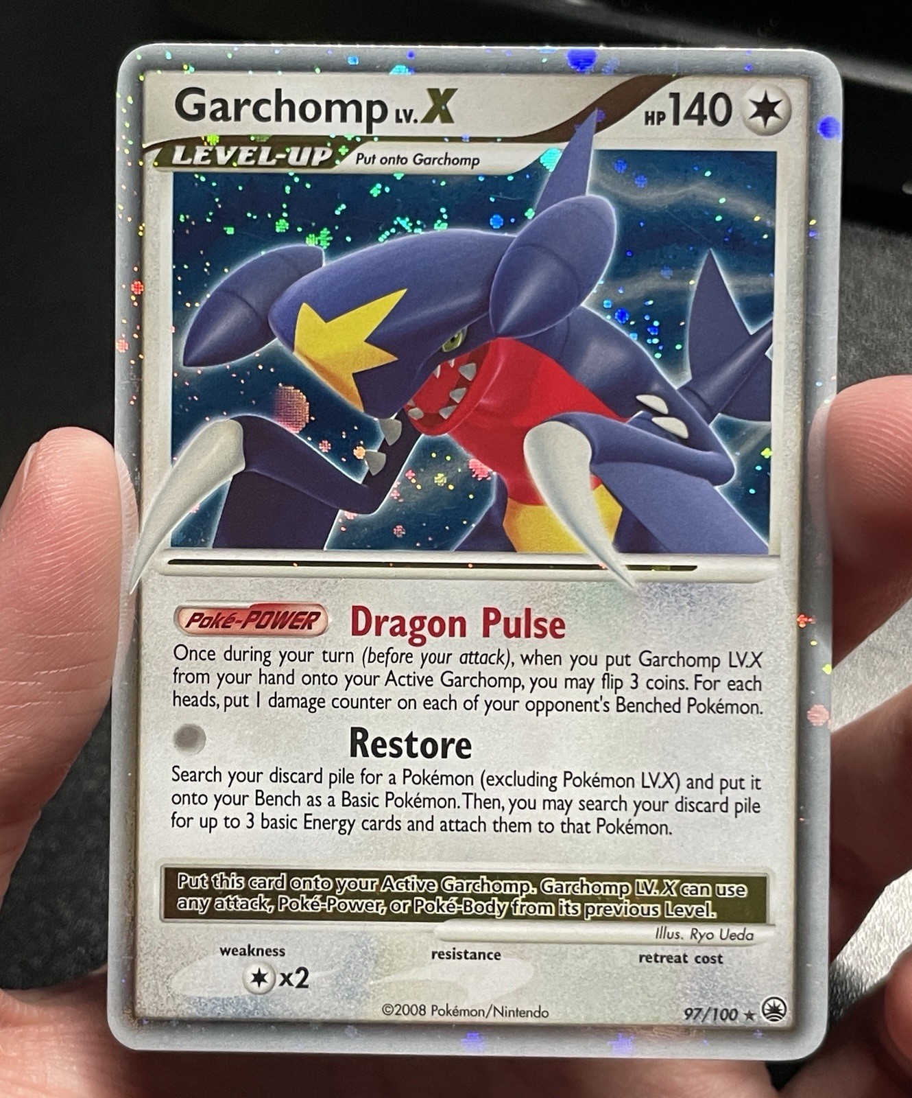 Pokemon Garchomp LV.X 97 DP Majestic Dawn Holo Diamond Pearl LP - Near Mint