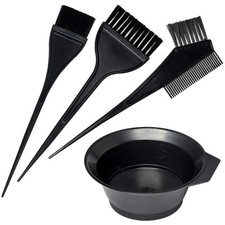 4Pcs Hair Dye Brush Set with Mixing Bowl Tint Comb Kit for Salon or Home Use