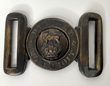 Vintage British Dieu et Mon Droit Army Parade Belt Buckle 1013