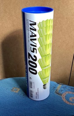 Yonex Mavis 200 Badminton Nylon Shuttlestock Volant Nylon Federball, 6 Stück