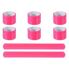 8Pcs Reflective Arm Bands, 11.8"High Visibility Bands, Pink  Arc 