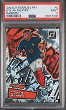 2023 PANINI DONRUSS FIFA KABOOM KYLIAN MBAPPE SSP Real Madrid Soccer France PSA9
