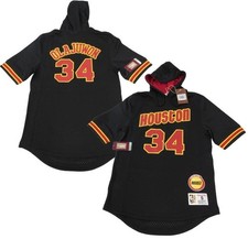 1993 Hakeem Olajuwon #34 Houston Rockets Mens Mitchell & Ness Jersey Hoodie $110