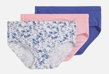 New Jockey Women's sz 6 Underwear Elance Breathe Cotton Hipsters 3 Pack Pink