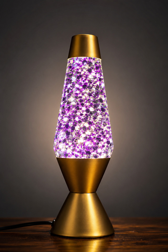 Same stunning custom glitter lava lamp series but in deep Amethyst purple — bespoke artisan lighting that looks like a bottled galaxy.