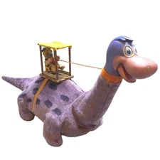 1962 Marx Fred Flinstone Dino The Dinosaur Tin Litho Battery Operated Japan