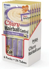 INABA Churu Hairball Control, Functional, Creamy 0.5 Ounce (Pack of 24)