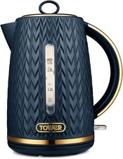 Tower T10052MNB Empire 1.7 Litre Kettle with Rapid Boil, Midnight Blue 