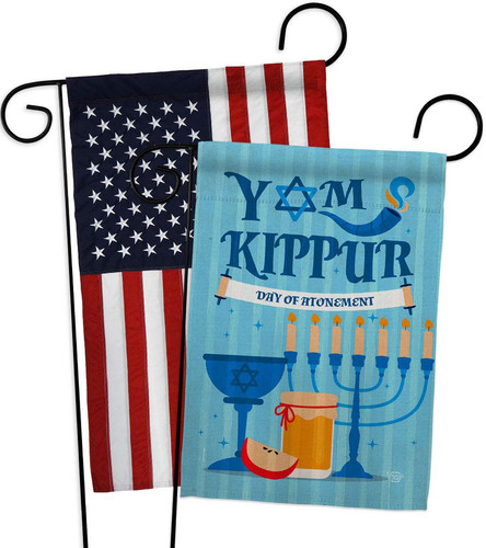 Day of Atonement Garden Flag Pack Religious Yom Kippur The in Judaism Repenta...