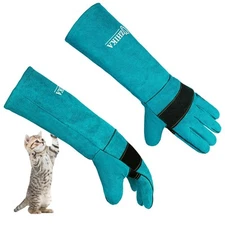 Animal Handling Glove Anti Scratch Protective Gloves for Training Dogs Cat Bi...