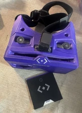 Merge 360 VR Virtual Reality Goggles Headset Purple IPhone Android - 6" Slot