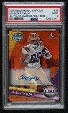 2023 Bowman U Chrome Prospect Orange Refractor 20/25 Mason Taylor PSA 9 Auto mv7