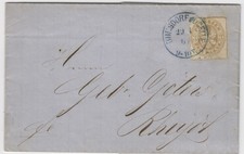 Preu&szlig;en 3 Sgr. Faltbrief Abl&ouml;ser-K1 Burgdorf bei Celle ehem. Hannover 1867