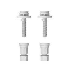 Mayfair White Adjustable Toilet Seat Hinge Bolts 1-1/2 W x 5-1/2 H x 4-3/4 L in.