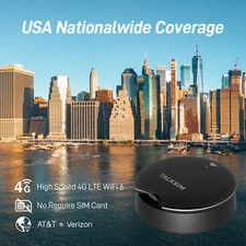 1GB Data-Included Black UFO Pocket WiFi: 4G LTE Mobile Hotspot for USA