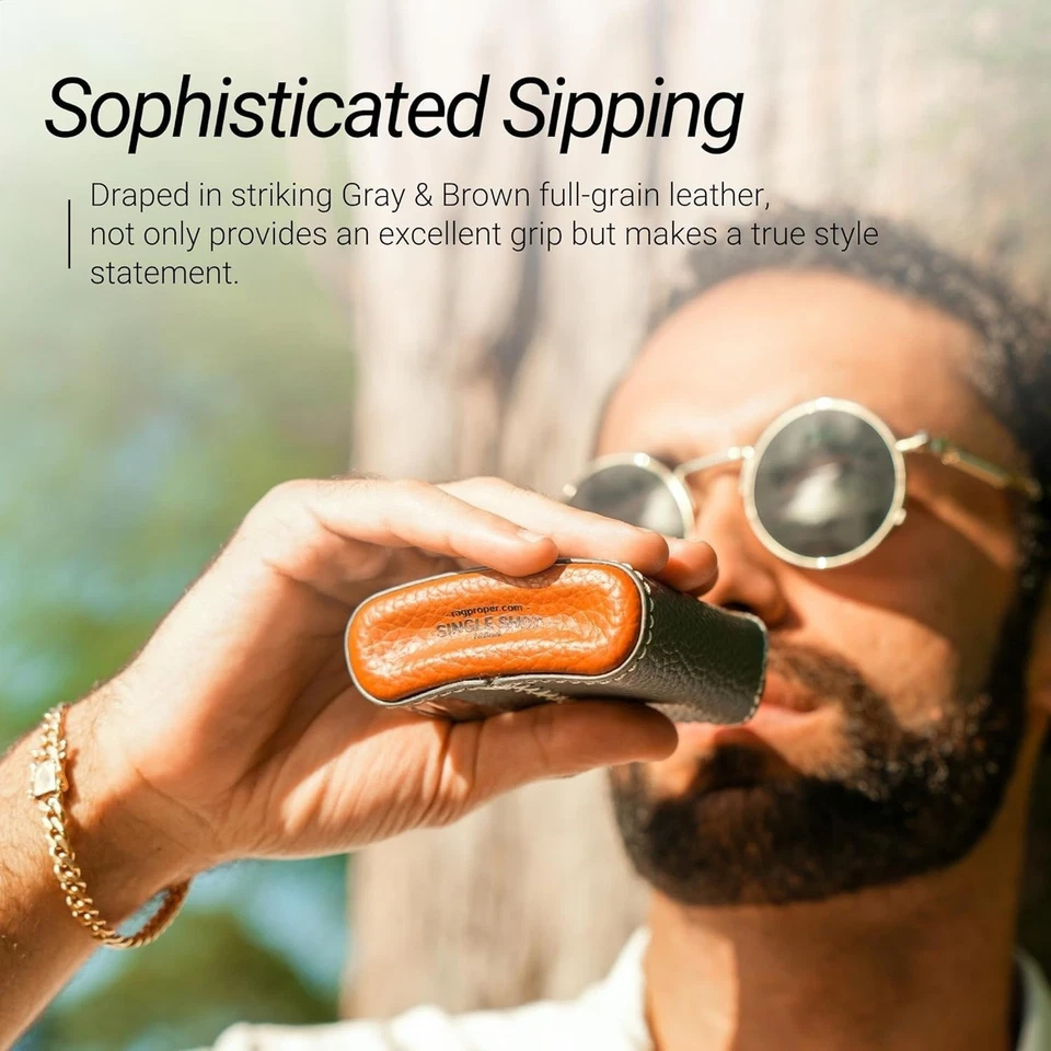 Frasco de vidro moderno quadril - Frasco coberto de couro durável para uísque, bebidas espirituosas, ... - Imagem 3 de 4