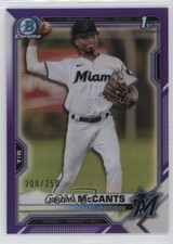 2021 Bowman Draft Chrome Purple Refractor 200/250 Jordan McCants #BDC-26 6u5
