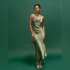 Reformation Bryn Dress Silk Midi Size 2 Bridesmaid Wedding Guest
